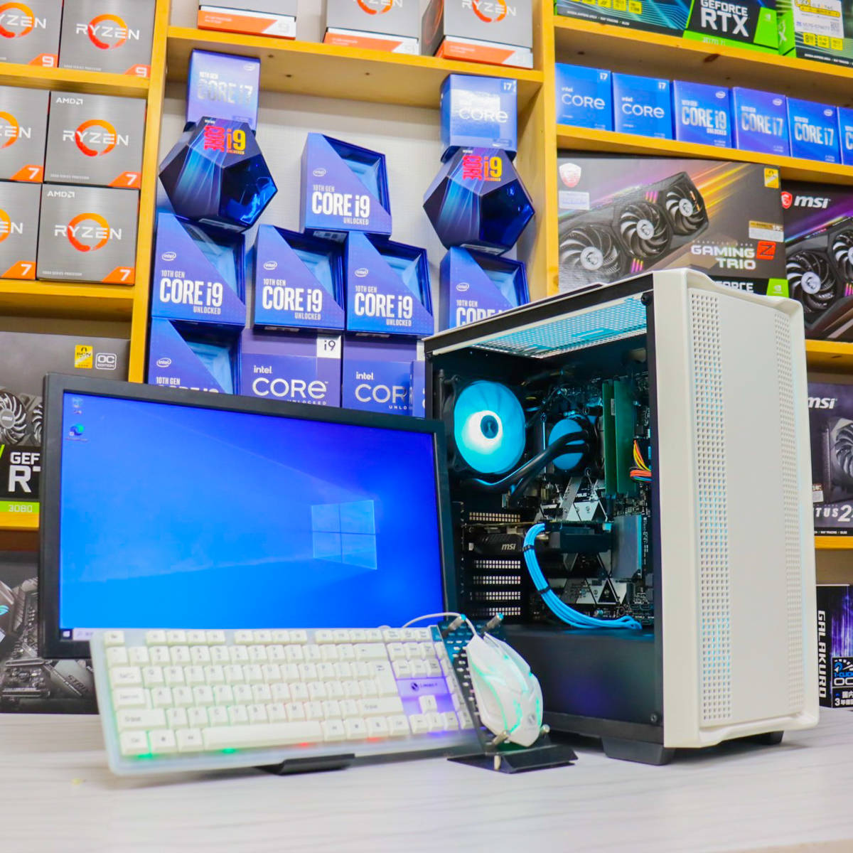 ゲーミングPC一式モニターセット】i7-9700/GTX1060/FX/株/office2023/6 