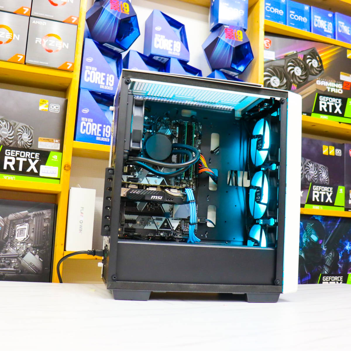 ゲーミングPC一式モニターセット】i7-9700/GTX1060/FX/株/office2023/6 