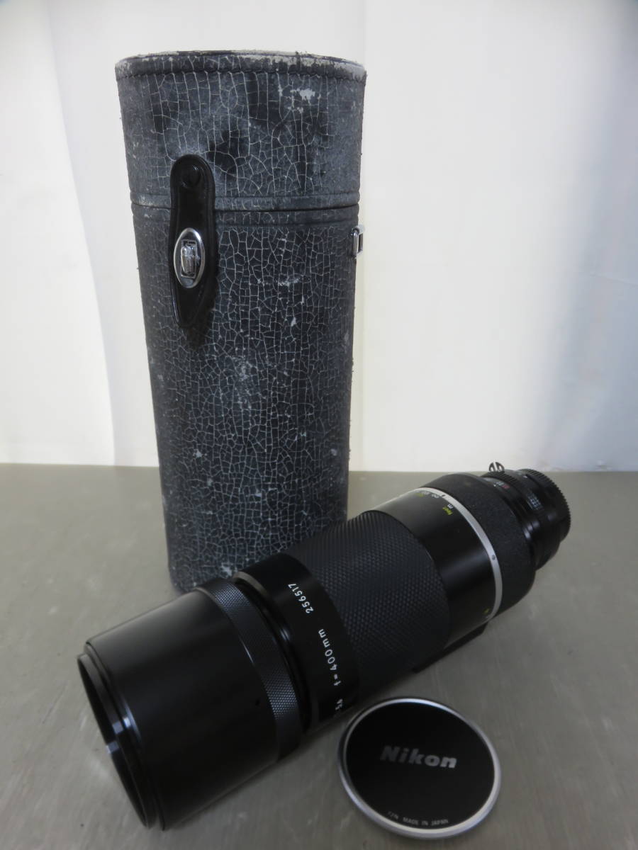 112☆ニコン Nikon NIKKOR-PC Auto 1:5.6 f=400mm レンズ ジャンク扱 1円～