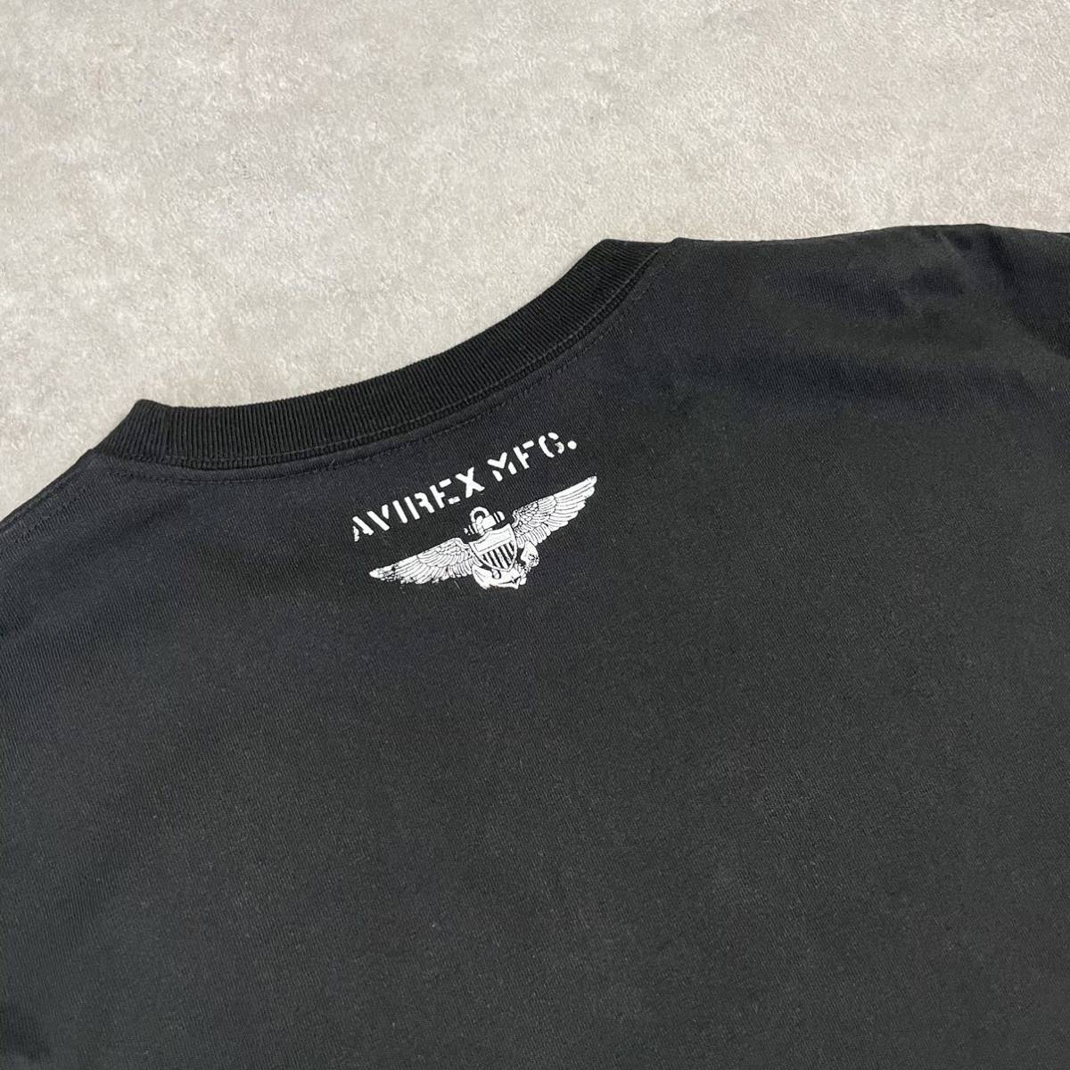 AVIREX MFG. U.S. NAVY Tシャツ 黒