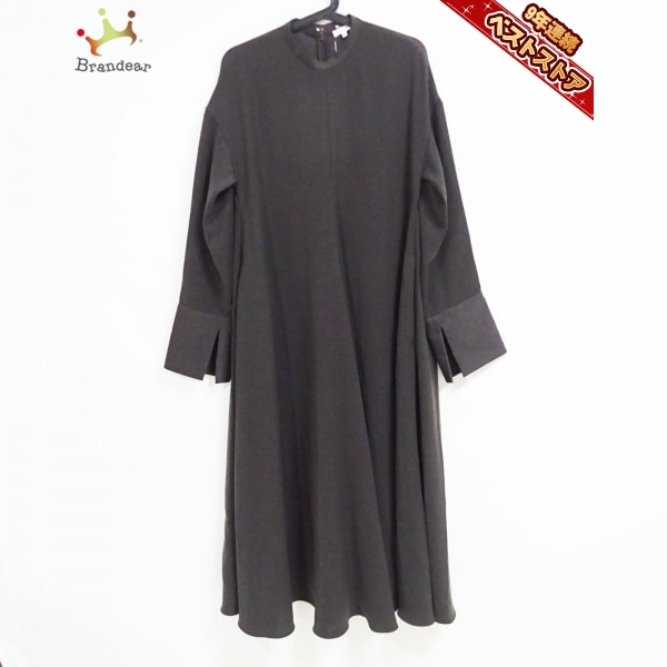 エンフォルド ENFOLD サイズ38 M - ダークブラウン レディース 長袖/ロング 美品 ワンピース