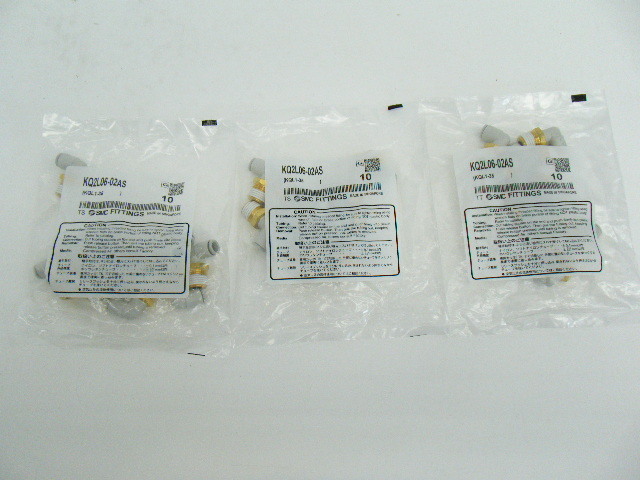 SMC KQ2L06-02AS ワンタッチ管継手 10個入り 3点セット エルボ 未使用