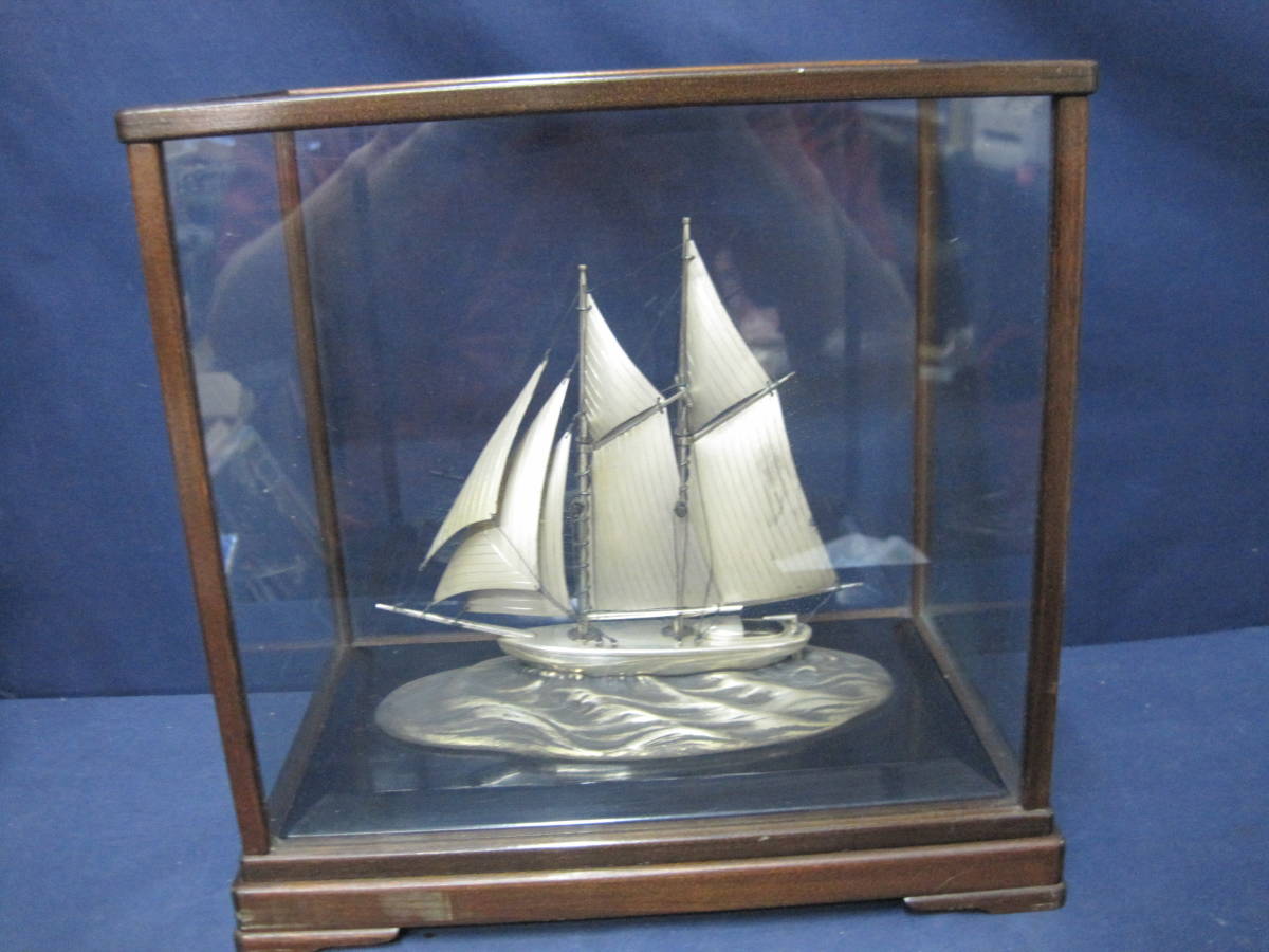 【J108】純銀製 帆船 ヨット STERLING SILVER シルバー　スターリングシルバー　オブジェ　インテリア