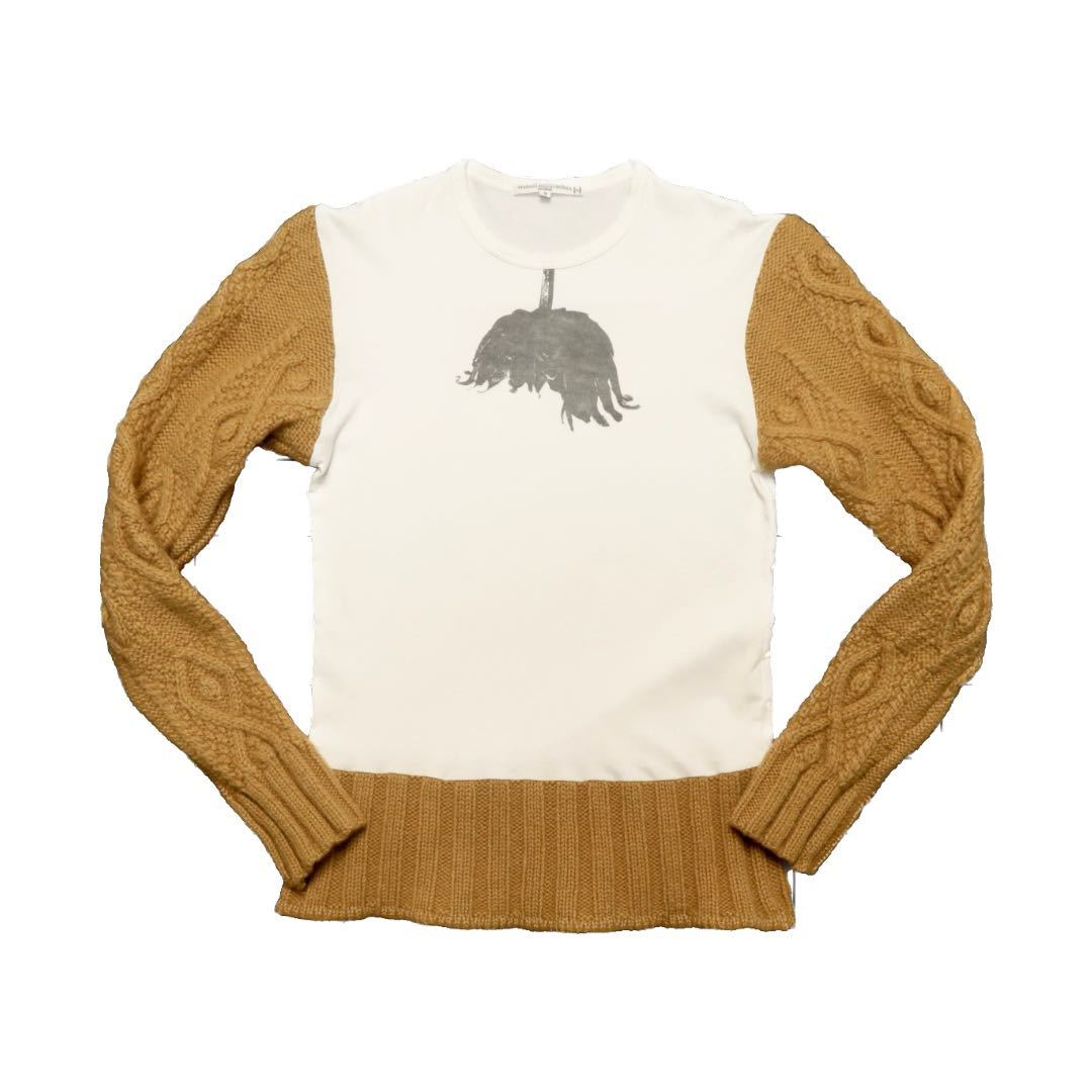 Masaki Matsushima 切替ニット MASAKI MATSUSHIMA HOMME KNIT 切替デザイン ニット ロンT ドッキング