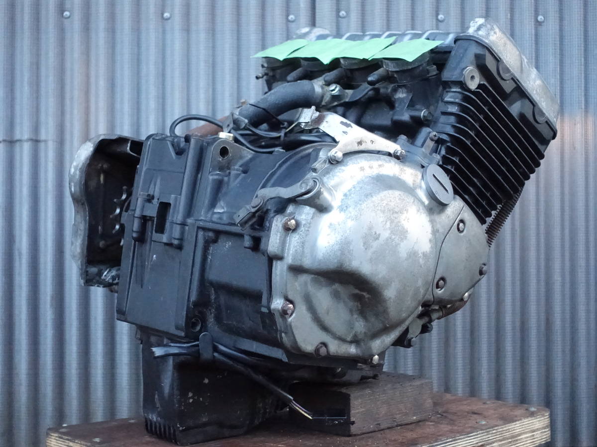 当時物 長期保管 バリオス2 ZR250B-0010 純正 エンジン 本体 圧縮比約 