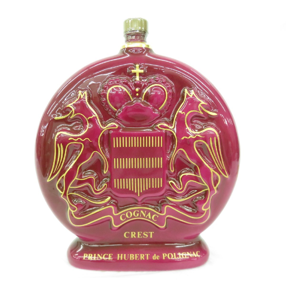 【未開栓】プリンス・ユベール・ド・ポリニャック クレスト 赤 陶器ボトル ブランデー 40％ 1186g 11266647 0519
