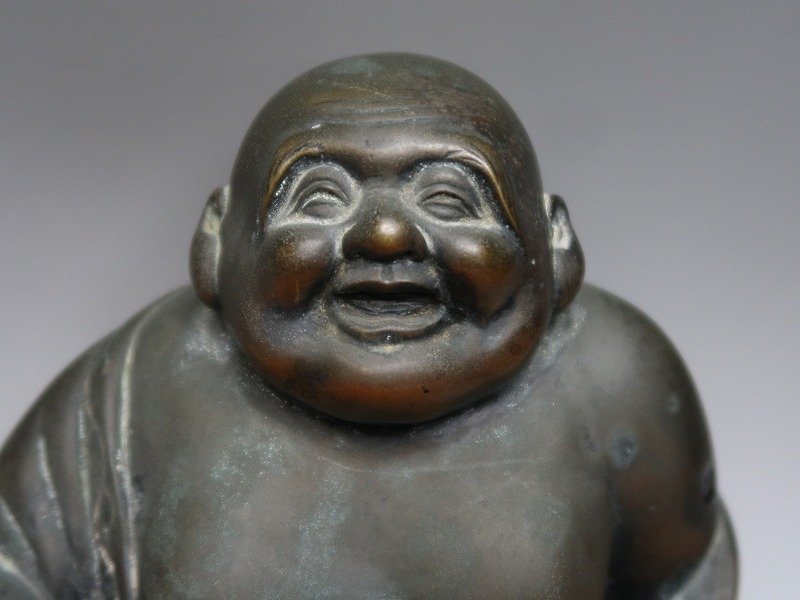 七福神 布袋様 2025年最新Yahoo!オークション 銀象嵌布袋像 古銅 香