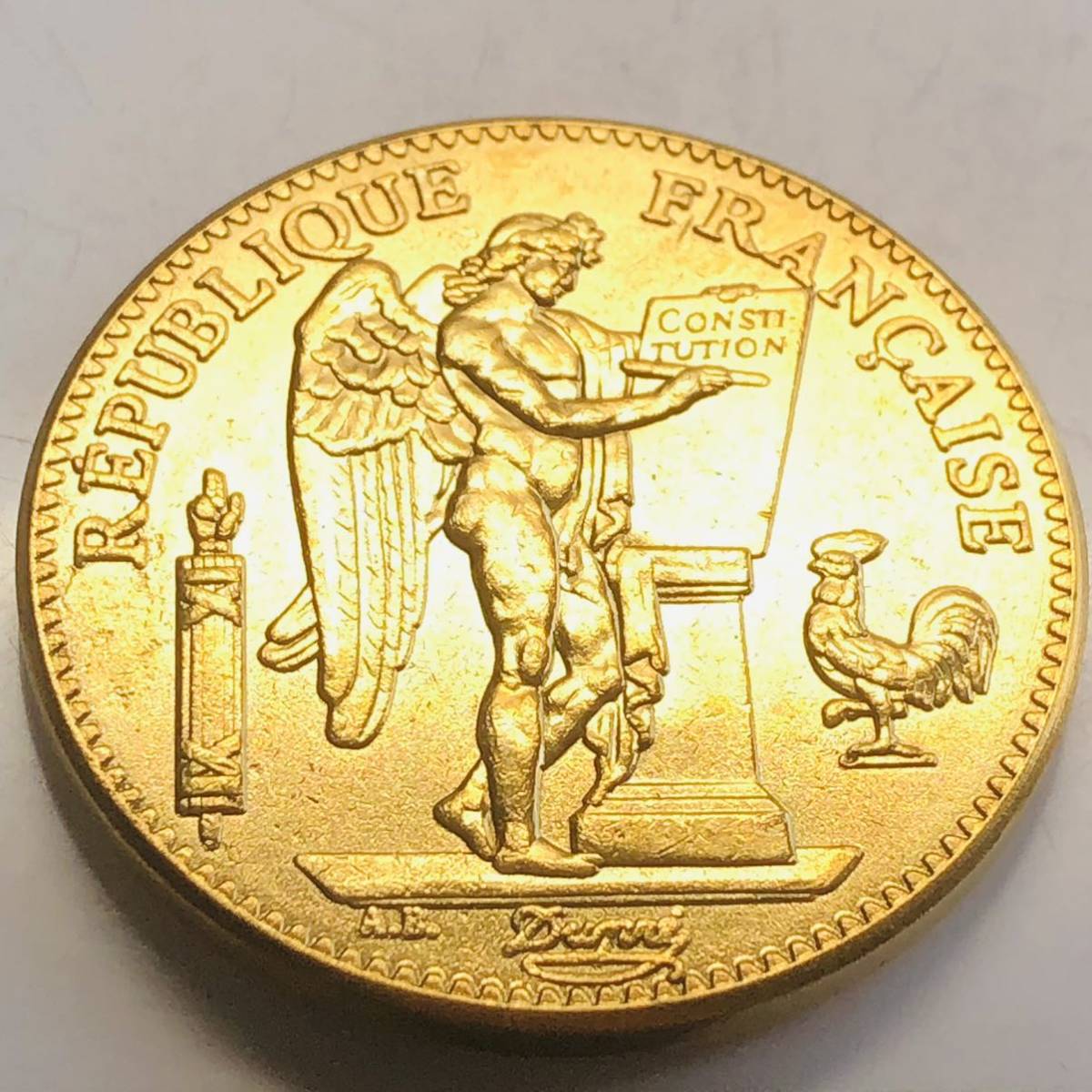 ヨーロッパ古銭 金貨 フランス 記念金貨 大型硬貨 1オンス th-0134-248
