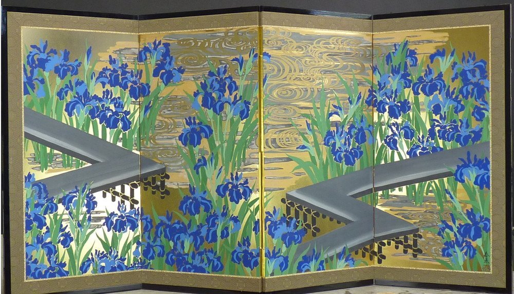 日本画(20) 菖蒲 （日本画満開ー牡丹・菖蒲・紫陽花・芥子 ＠山種 