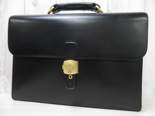 ダンヒル ビジネスバッグ dunhill - 極美品 レザー Dunhill 2way トートバッグ ビジネス キャンバス スリム 極美品dunhill カドガン バッグ カーフレザー