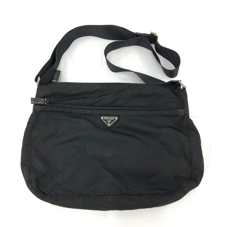 z1029/9 PRADA プラダ ナイロン レザー トートバッグ 黒