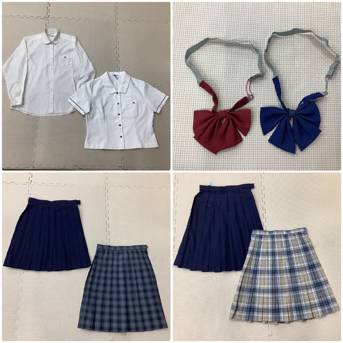(Y)I467(中古)福島県 福島西高校 10点セット /指定品/ブレザー/ベスト/ブラウス/スカート/リボン/チェック/制服/冬服/夏服/学生服/女子学生 福島西高校 10点セット コスプレ衣装 体操着2 Y1667&frasl;Y 冬服中間服が出品