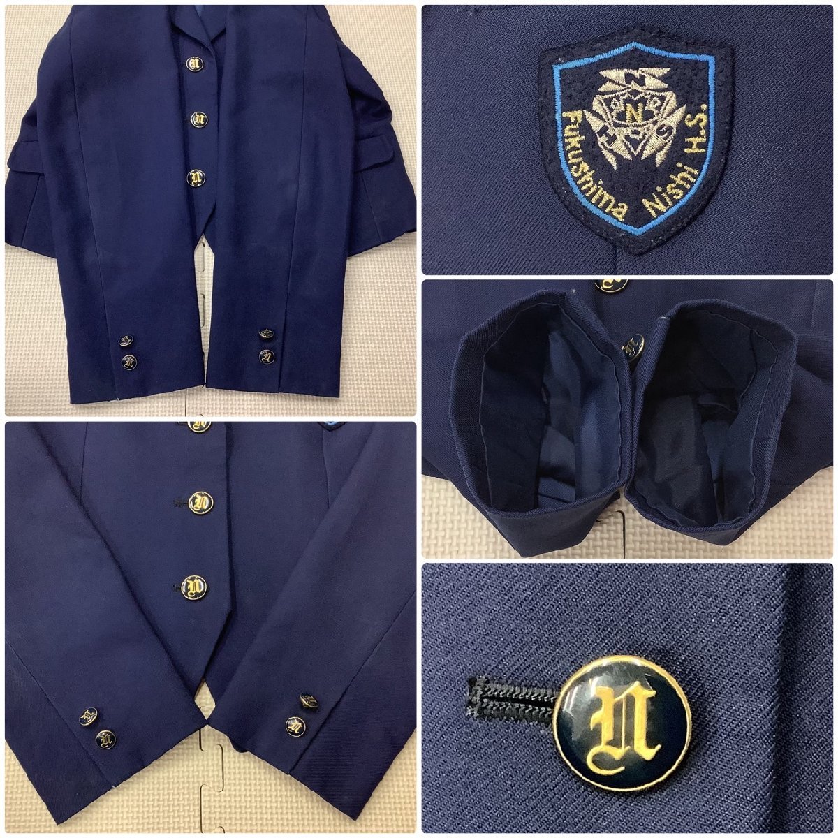 (Y)I467(中古)福島県 福島西高校 10点セット /指定品/ブレザー/ベスト/ブラウス/スカート/リボン/チェック/制服/冬服/夏服/学生服/女子学生 福島西高校 10点セット コスプレ衣装 体操着2 Y1667&frasl;Y 冬服中間服が出品