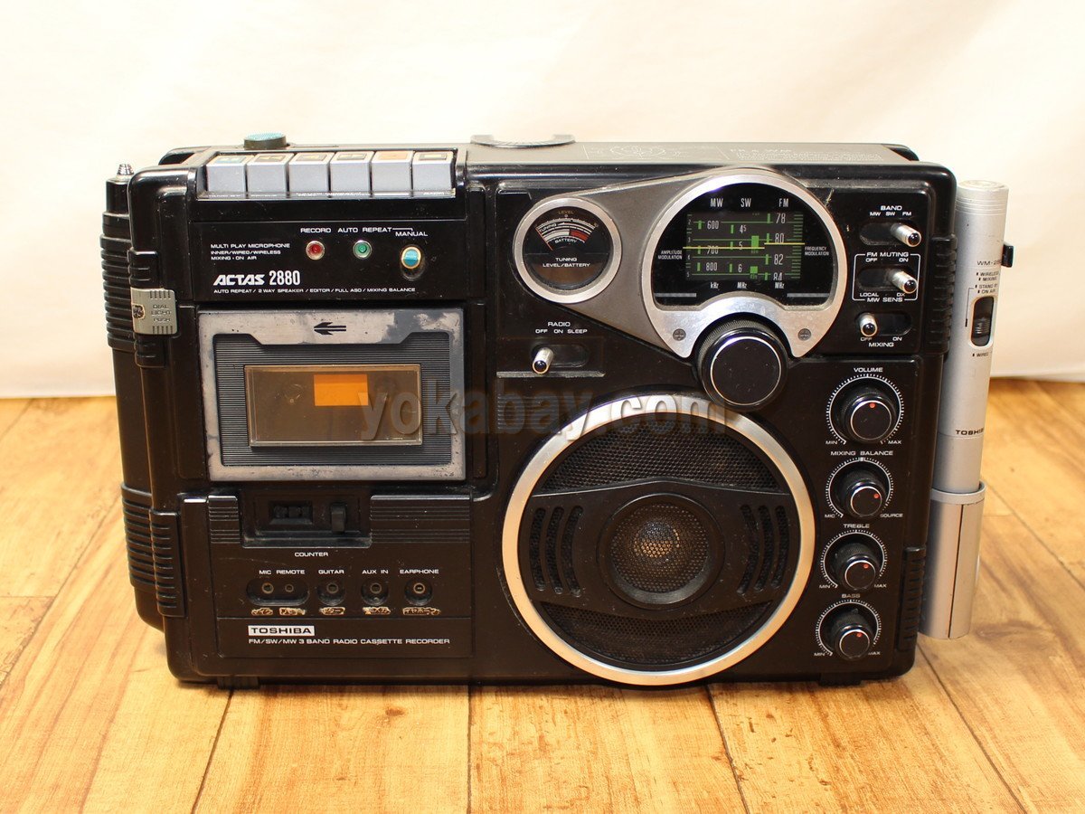 TOSHIBA RT-2880 ACTAS 2880 昭和レトロ ラジオ・カセットデッキ/東芝