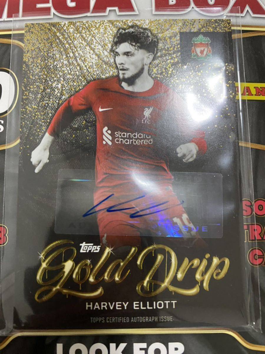 直筆サインカード 2022-23 Liverpool FC Auto 　harvey elliott エリオット　リバプール