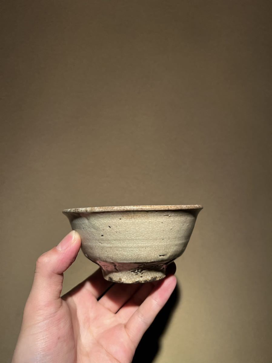 特別出品【 李朝 井戸手盃 】 高麗青磁 分院 古伊万里 古唐津