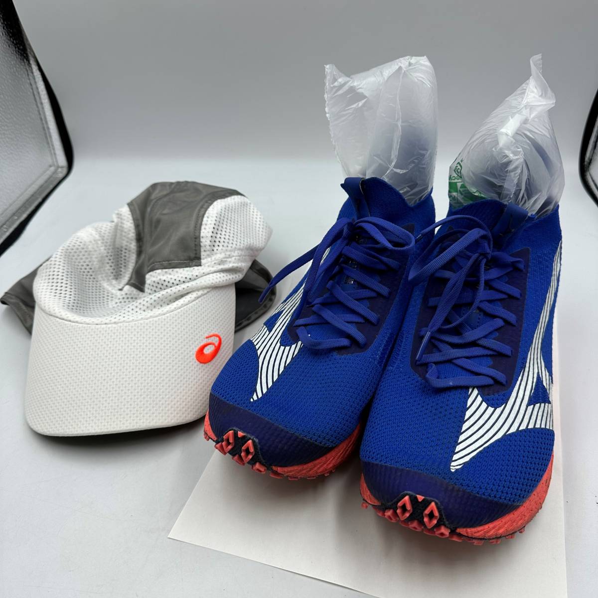 ★ランニングセット★mizuno ミズノ WAVE DUEL NEO ランニングシューズ 26.0㎝ asics アシックス サンキャップ 中古品 現状品 B577