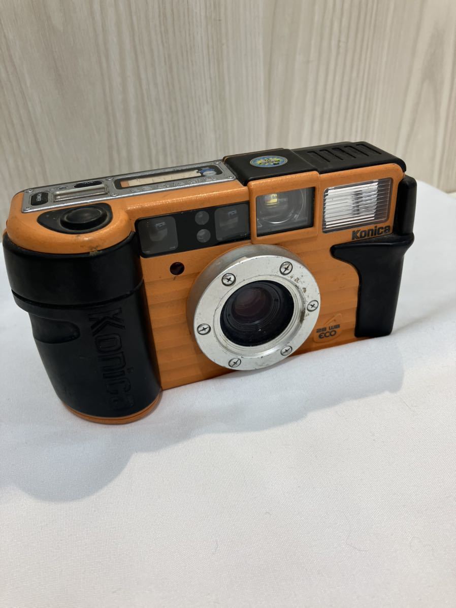 Konica コニカ 現場監督28 WB ECO オレンジ コンパクト フィルムカメラ