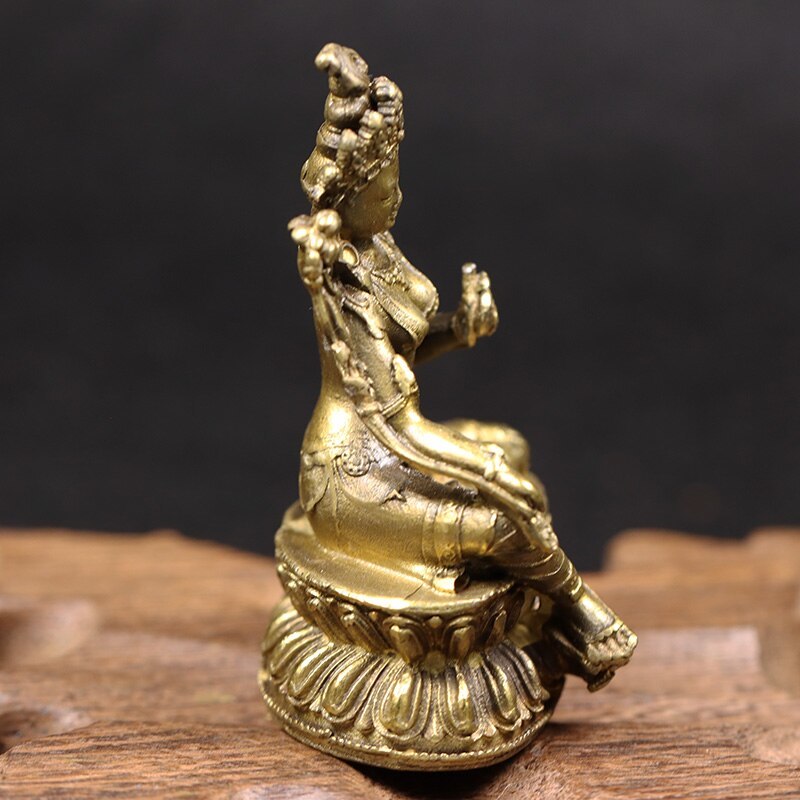 60g 多羅菩薩 ホワイト グリーン ターラ 緑 白 観音 仏教美術 密教