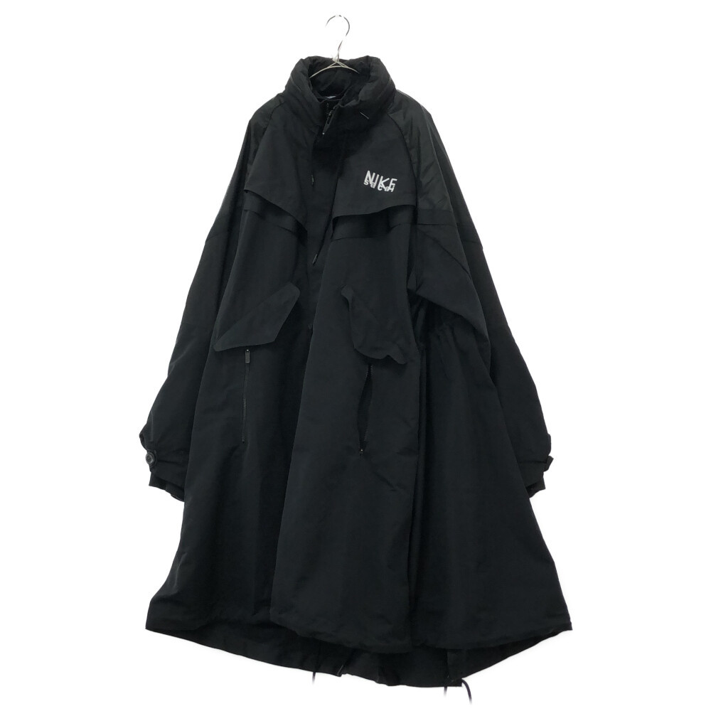 ナイキ 22AW サカイ トレンチコート ジャケット 切り替え ブラック DQ9027-010