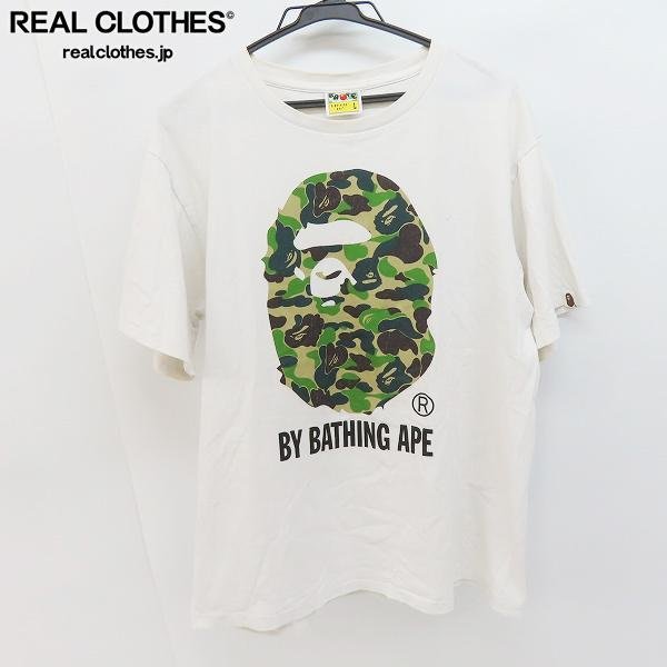 ☆A BATHING APE/アベイシングエイプ カモフラサルプリント Tシャツ ホワイト/L /LPL