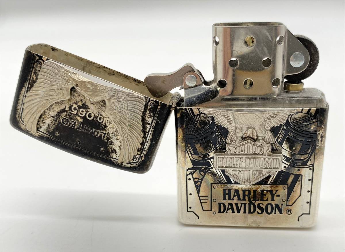 喫煙具 HARLEY-DAVIDSON エンジン台座付き ZIPPO ジッポライター 