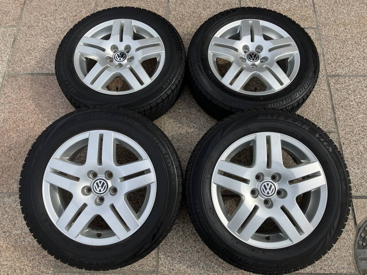 BSブリザックVRX☆VWフォルクスワーゲンBBS製ゴルフ4純正☆5H100☆175 