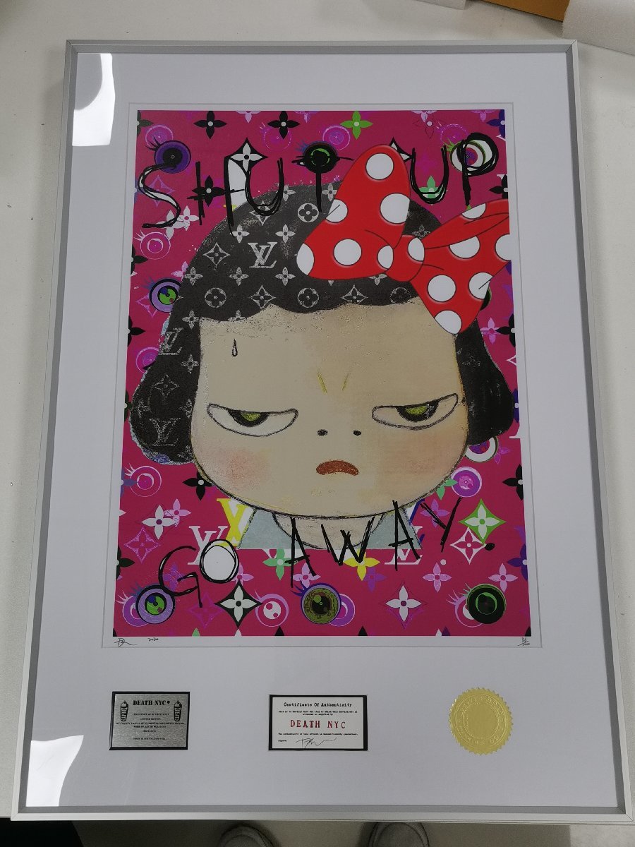 DEATH NYC 額付き 世界限定100枚 アートポスター 草弥生Yayoi Kusama