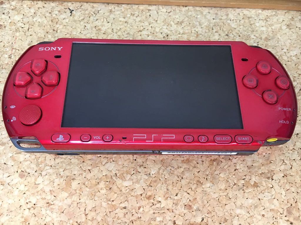 全国無料，人気 【値下げ、動作確認済】SONY PSP 3000 ラディアントレッド モンスターハンターポータブル 2ndG付