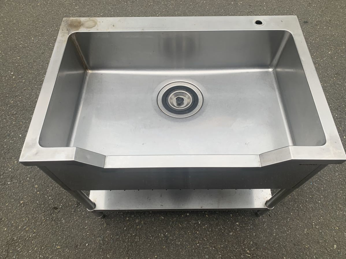 業務用 tanico 一槽 船形 シンク 蛇口付 900×600×815 一層 タニコー