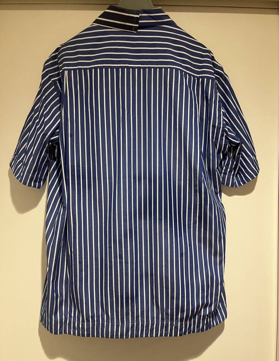 sacai メンズストライプ半袖BIGシャツ サイズ3 美品(男性用)｜売買され 