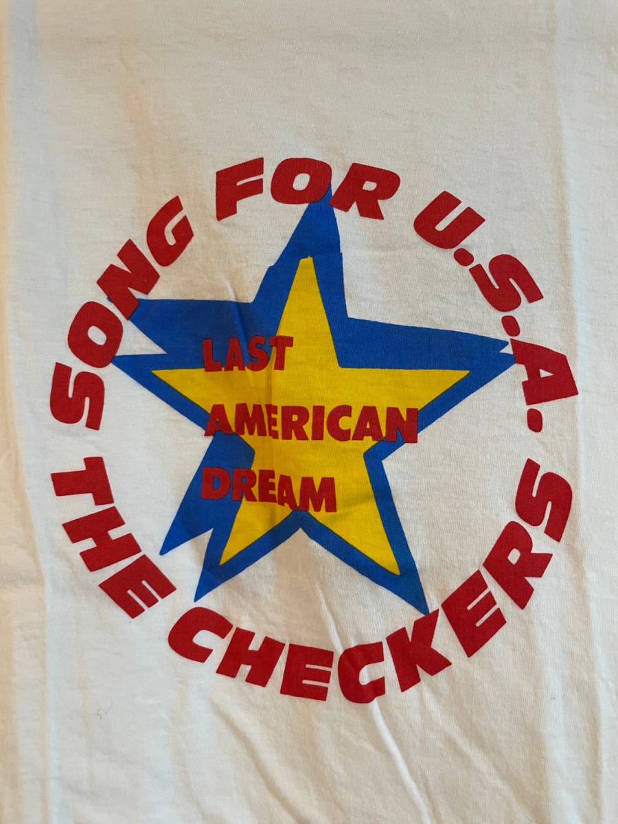 チェッカーズ「Song for U.S.A. 」 Tシャツ 藤井フミヤ アイドル 昭和