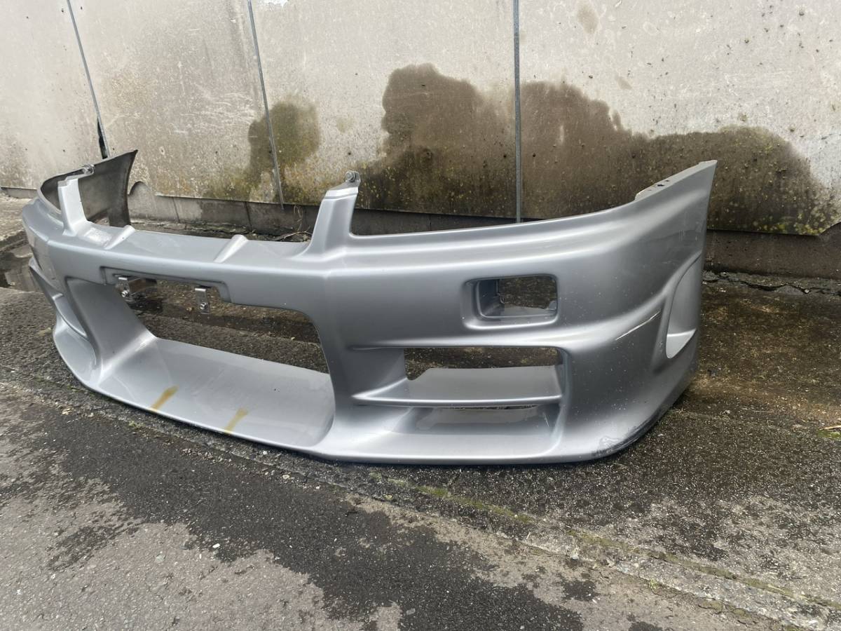 スカイライン　R34 TOP SECRET GFORCE フロントバンパー 純正ソニックシルバー（KR4）ER34 HR34 ENR34