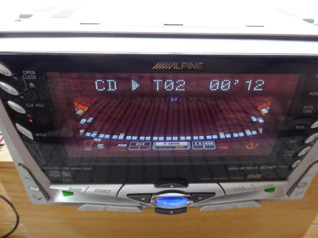 ALPINE アルパイン カーオーディオ MDA-W759JS MD/CD/チューナー 2DIN 