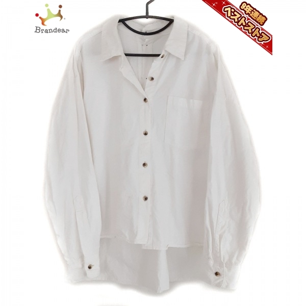 ナゴンスタンス nagonstans 長袖シャツブラウス サイズ38 M - 白 レディース トップス