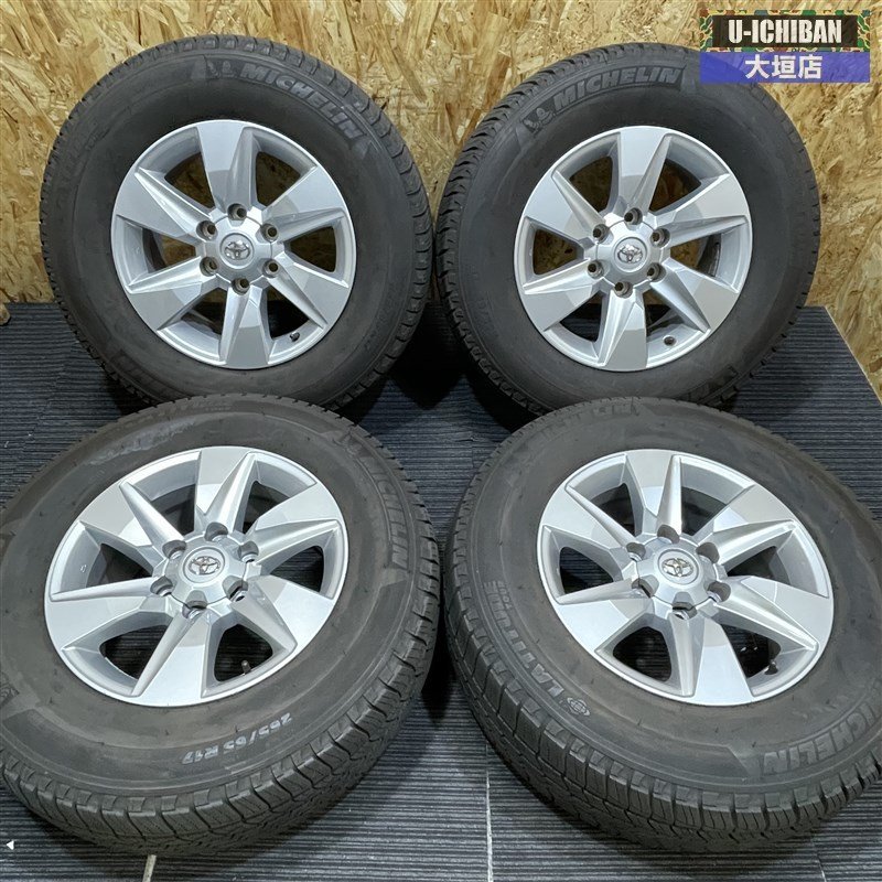 トヨタ 17インチ ホイールセット ミシュランランクルプラド最終型 美品 ランクル プラド 150 後期 純正 ホイール 17インチ 7.5J +25 6H