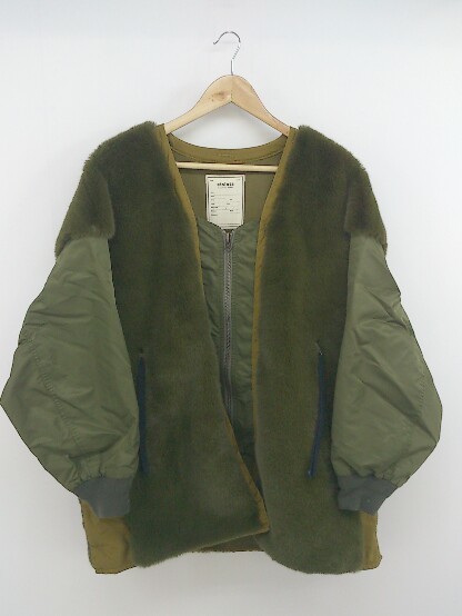 □ etsinta エシンタ 定価1.8万円 22AW フェイクファー 切替 長袖 