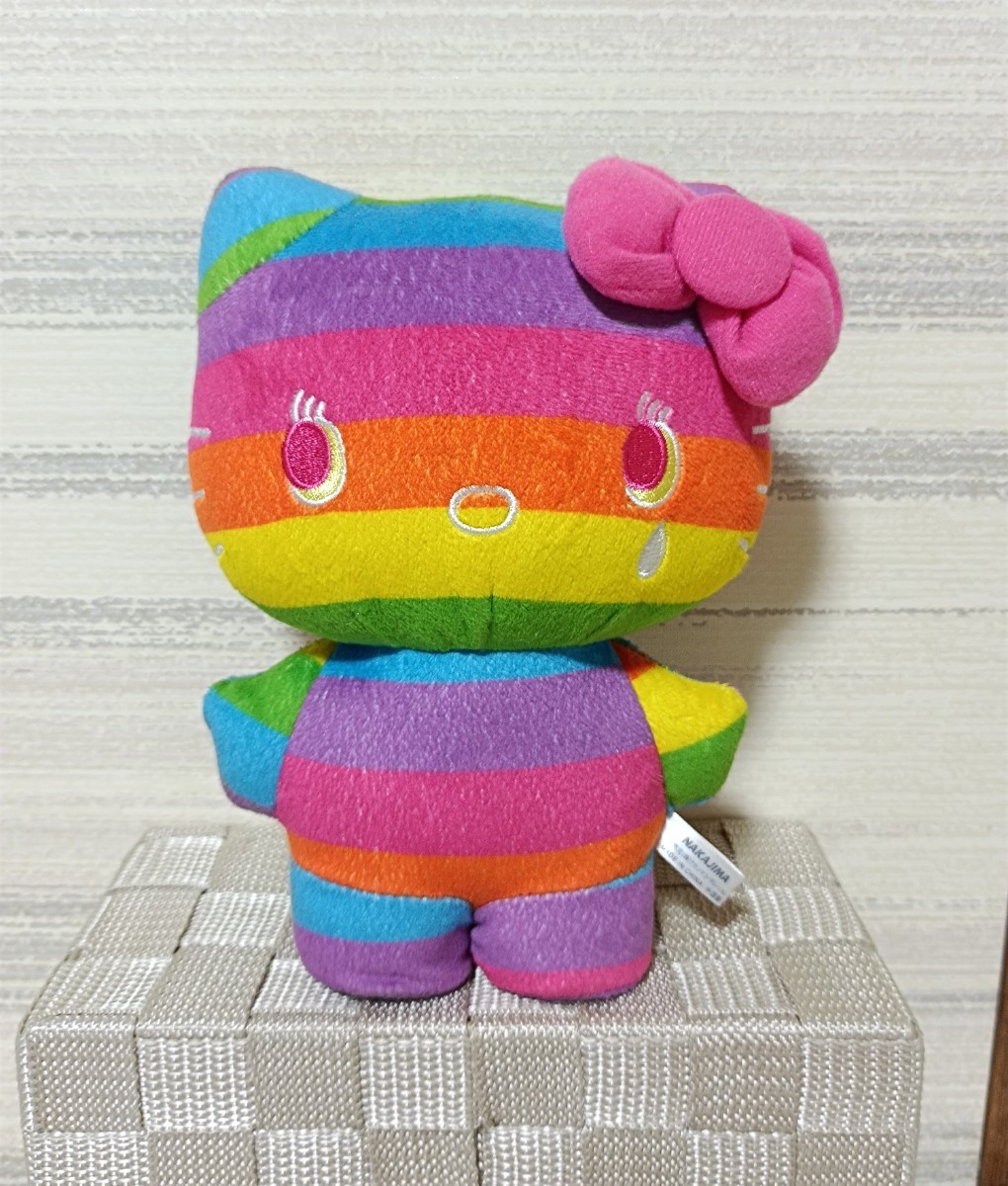 ハローキティ 2012 レインボー 涙 ぬいぐるみ 虹 泣く 泣き顔 カラフル 