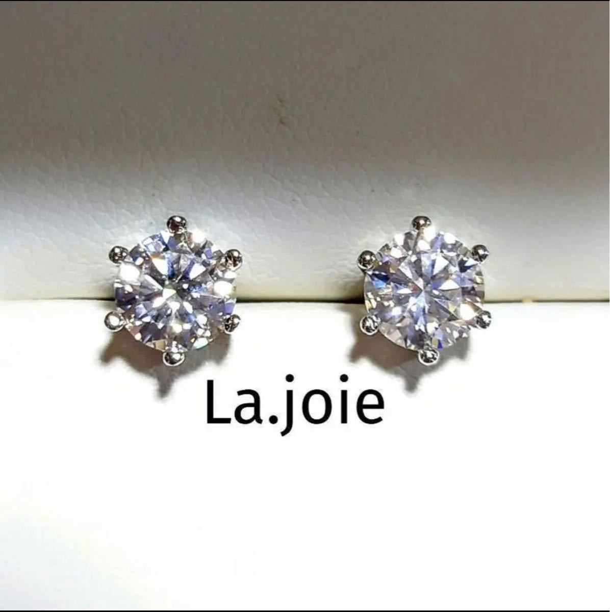 最高品質 モアサナイト 【1ct】 人工ダイヤ 6爪 ピアス silver