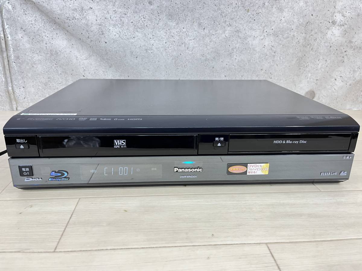 パナソニック 1チューナー ブルーレイレコーダー DMR-BR630V パナソニック VHS一体型ブルーレイ DIGA DMR-BR630V