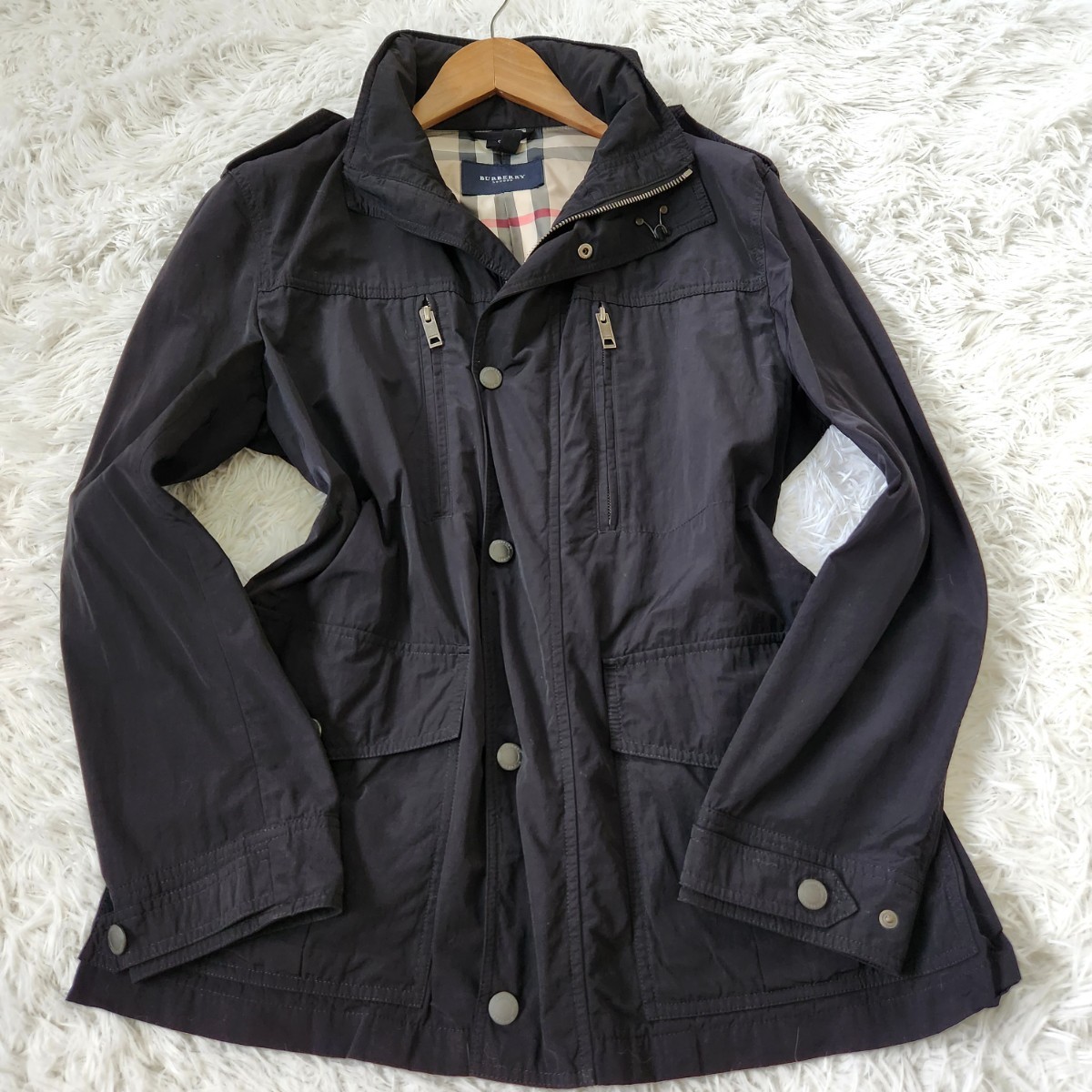 美品 バーバリー ロンドン【ミリタリージャケット M-65 メガチェック L 