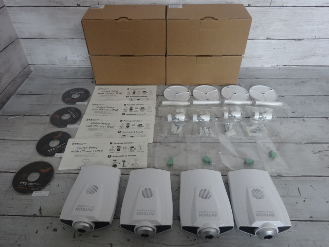 8038★ AVTECH 4点セット 2メガピクセルネットワークカメラ NVM417 防犯カメラ 現状品