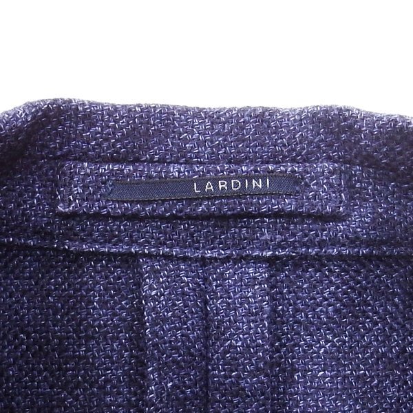 極 イタリア製 LARDINI JK515 ウールリネン3Bテーラードジャケット 