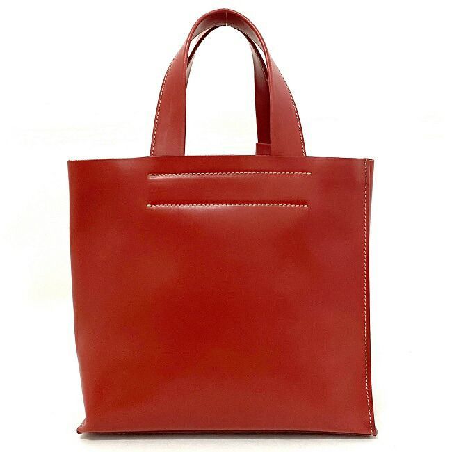 フルラ ハンドバッグ レッド 美品 レザー 中古 FURLA ミニ トートバッグ シンプル 軽量 ヴィンテージ チャーム付