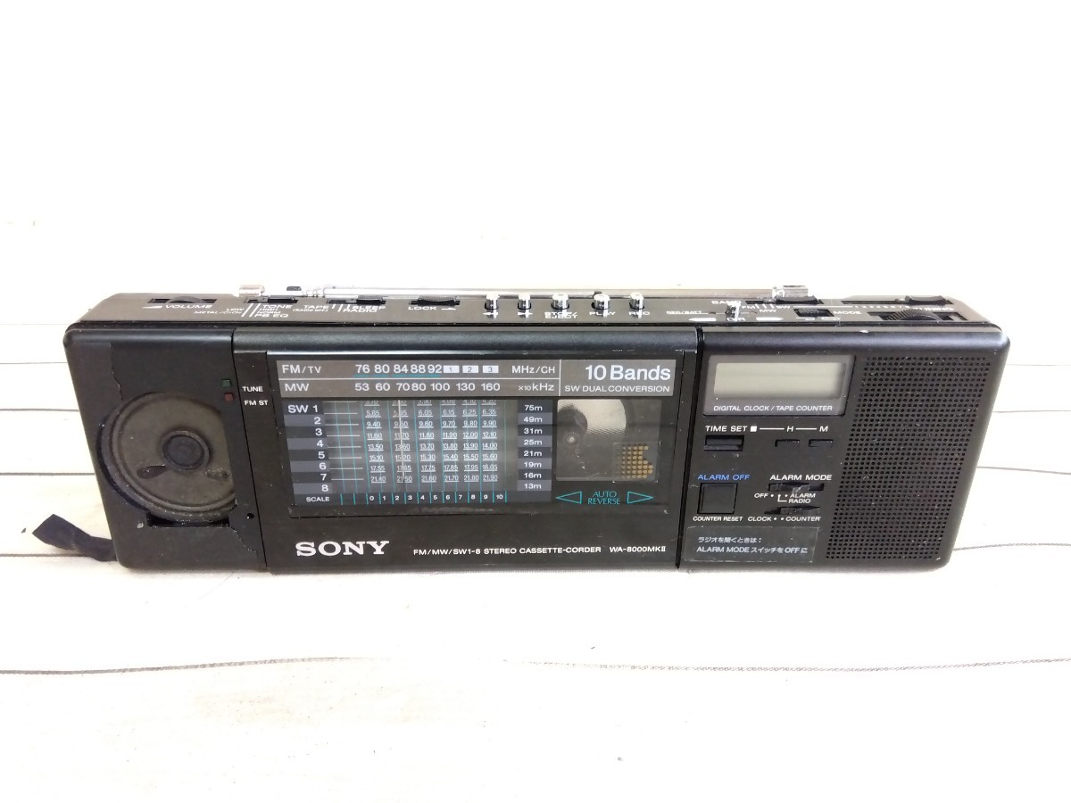 302□SONY ソニー WA-8000MK ll カセットコーダー FM/MW/SW1-8 STEREO