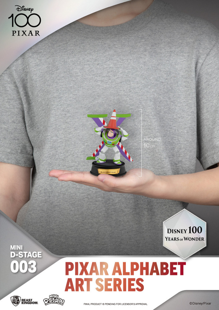ビーストキングダム 台湾発　ディズニーDISNEY 100周年記念　ピクサー文字アート　フィギュア６個入りアソートボックス 並べて飾ると「DISNEY」「PIXAR」の文字が完成！ディズニー100周年記念 ディズニーとピクサーの人気キャラクターたちとアルファベットが ミニ・Ｄステージ#004『ディズニー100』「アルファベット・アート
