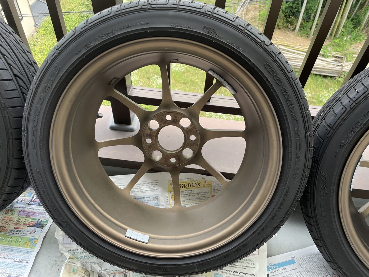 美品□RAYS レイズ ボルクレーシング CE28N 15インチ5.5J+45PCD100 4穴 