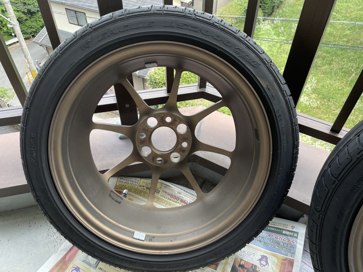 美品□RAYS レイズ ボルクレーシング CE28N 15インチ5.5J+45PCD100 4穴 