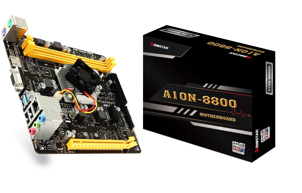 オンボードAPU搭載 最強モデル BIOSTAR A10N-8800E AMD Radeon R7グラフィックス 超低TDP 常時稼働(PC ...