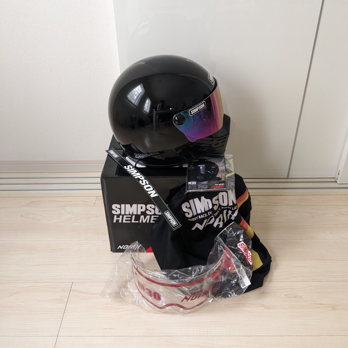 SIMPSON M30 60CM BLACK シンプソンM30 シンプソンヘルメットミラー 